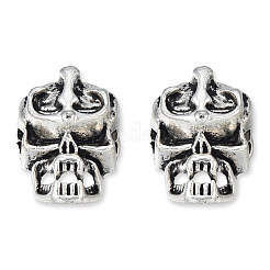 Сплавочные овальные бусины тибетского стиля  TIBEB-N005-091