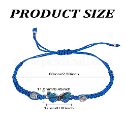 1 Stück Gliederarmband aus Legierung mit Schmetterlingsmotiv&nbsp;BJEW-LP0004-25D