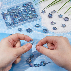 Наборы для самостоятельной сборки бисерных накладок в виде черепахи и морской звезды DIY-NB0013-92