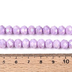 Антикоррозийные гальванические стеклянные бусины рондель&nbsp;EGLA-T021-8mm-17-07