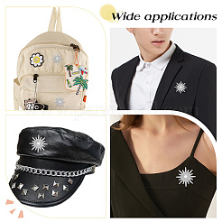 24 pieza de broches de plástico con rhinestone&nbsp;JEWB-WR00007