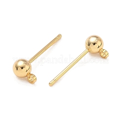 Застежки для круглых латунных сережек-гвоздиков&nbsp;XGR0051G-39G