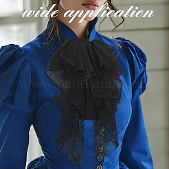 Faux col amovible en dentelle de polyester&nbsp;DIY-WH0591-541B