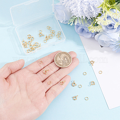 20 個真鍮引き輪  ニッケルフリー  18KGP本金メッキ  6x1.5mm  穴：1.5mm&nbsp;KK-BBC0025-76
