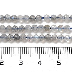 Граненые круглые нити шарик натуральный лабрадорита G-I156-03-3mm