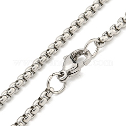 合金ペンダントネックレス  男性用ステンレススチールベネチアンチェーンネックレス  リング  23.54インチ（59.8cm）&nbsp;NJEW-B103-01AS-01