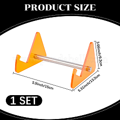 Одноуровневые акриловые подставки для клавиатур с платиновыми железными опорами ODIS-WH20015-06C-03