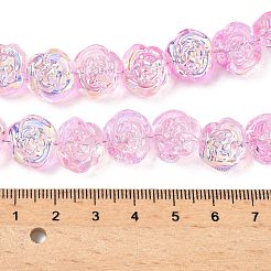 Стеклянные бусины с гальваническим покрытием  EGLA-K061-09A-AB04