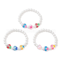 Браслеты ручной работы из стеклянной эмали и стеклянных жемчужных бусин&nbsp;BJEW-JB12172