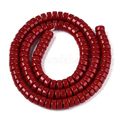 Непрозрачные сплошные цветные стеклянные бусины GLAA-N026-3x6mm-06