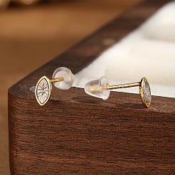 Милые и нежные серьги-гвоздики из стерлингового серебра s925 с прозрачными кубическими цирконами JU6999