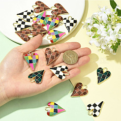 Подвески из эмали из сплава с покрытием 10 шт.&nbsp;ENAM-YW0008-17