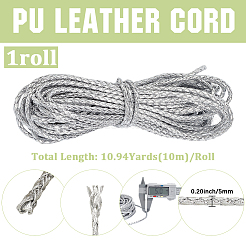 Cordino intrecciato in similpelle tondo da 10 m&nbsp;WL-GF0001-32C-01