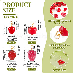 16шт подвески ручной работы лэмпворк&nbsp;PALLOY-TAC0207