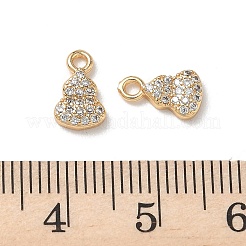 Ciondoli in ottone zirconi chiari micro pavé&nbsp;KK-P355-17G