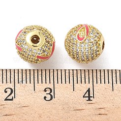 Латунные микро проложить кубического циркония бусы KK-K368-64G