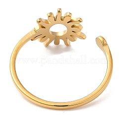 Ионное покрытие(ip) 304 нержавеющая сталь солнце открытое кольцо-манжета для женщин&nbsp;X-RJEW-M149-05G