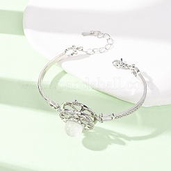 Bracelets à maillons en cristal de quartz naturel à soleil tournant&nbsp;GG-CBA0251-11P-11