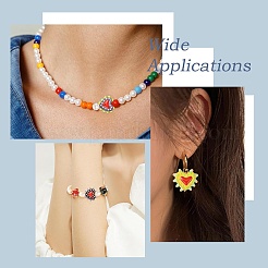 8 шт. 8-х цветные стеклянные бусины LAMP-CJ0002-44