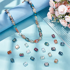 80 шт. 10 стильные гальванические прозрачные стеклянные бусины EGLA-PH0001-84