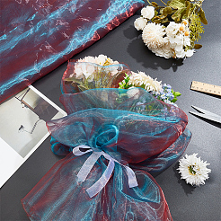 Двухцветная ткань из полиэстера и органзы&nbsp;AJEW-WH0314-302B