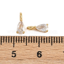 Латунные микропаве прозрачные кубические циркониевые подвески&nbsp;KK-A269-30G