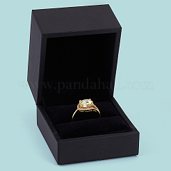 Шкатулки для хранения одного кольца из искусственной кожи&nbsp;CON-WH20010-02D