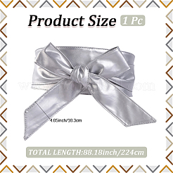 Бант из искусственной кожи обертывается вокруг пояса AJEW-WH20033-042J