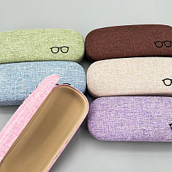 Étui à lunettes ovale en polyester (1 pièce)&nbsp;AJEW-CN0007-32B