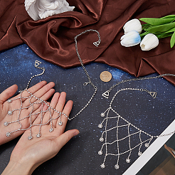 2 шт. железный стразы сексуальный плечевой бюстгальтер цепочка для тела FIND-GF0006-74A