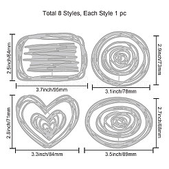 Moldes de corte de acero al carbono stencils&nbsp;DIY-WH0309-380