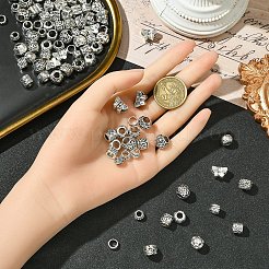 100шт 10 стиля европейские бусины из сплава в тибетском стиле&nbsp;TIBE-YW0001-94