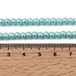 Umweltfreundliche runde Perlenstränge aus gefärbtem Glasperlen&nbsp;HY-A002-4mm-RB104
