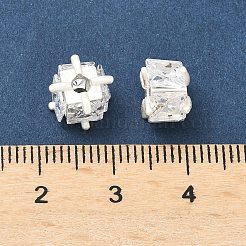 Perles en laiton pavé de zircone cubique&nbsp;KK-H532-21C-S