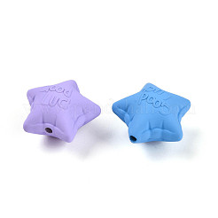 Прорезиненные бисера стиль акриловые SACR-N018-15