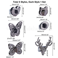 6 комплект 6 стилей аксессуаров для замков из цинкового сплава FIND-PH0002-24B