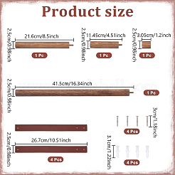 Supporto per arazzo regolabile in legno di pino&nbsp;ODIS-NB0001-64