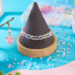 144 г двухцветных прозрачных стеклянных бусин&nbsp;EGLA-TA0013-13