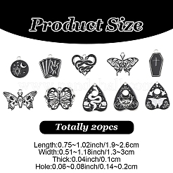 20шт 10 стиля подвески из сплава с эмалью&nbsp;ENAM-YW0008-58