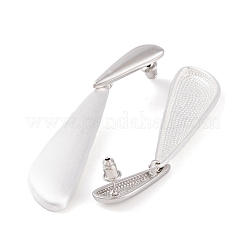 Pendientes colgantes de latón en forma de lágrima para mujer&nbsp;EJEW-G391-18S