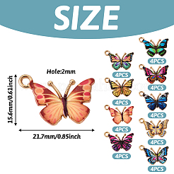 36шт 9 цвета легкие золотые подвески с эмалью&nbsp;ENAM-TA0001-49