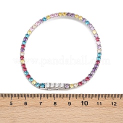 925 теннисный браслет из стерлингового серебра с микропаве из кубических цирконий для женщин&nbsp;BJEW-C117-01A-P01