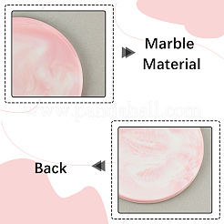 2 шт. 2-х стилевые фарфоровые подставки под чашки с мраморным узором&nbsp;AJEW-CP0009-18C