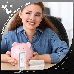 Прямоугольные прозрачные акриловые серебряные слитки CON-WH0086-104B