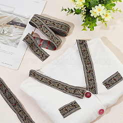 Rubans de polyester de broderie de style ethnique&nbsp;OCOR-WH0067-74B