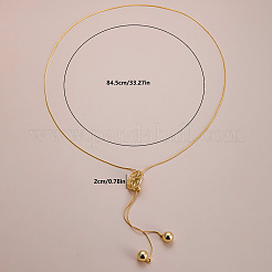 Elegante collana con ciondolo a forma di Y con fiore cavo per autunno/inverno&nbsp;RX2303-2