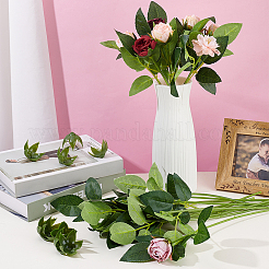 50 Stück Seidenstoff und künstliches Rosenblatt aus Kunststoff&nbsp;AJEW-PH0008-12