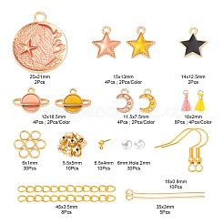Colgantes de aleación de luna y estrella y planeta 16pcs&nbsp;DIY-FS0001-56