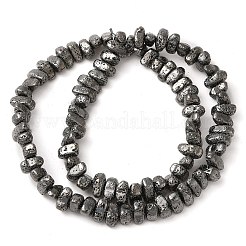 Galvanisierte natürliche Lavasteinperlenstränge&nbsp;G-L606-D02-01D