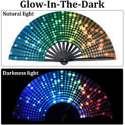 1 шт. светящиеся бомбочки и тканевые веера&nbsp;AJEW-SP0003-78D